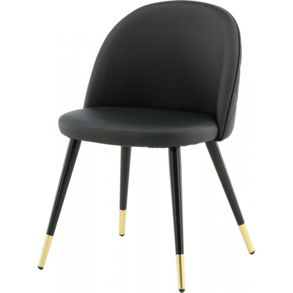 Alice spisestol - Svart PU-skinn