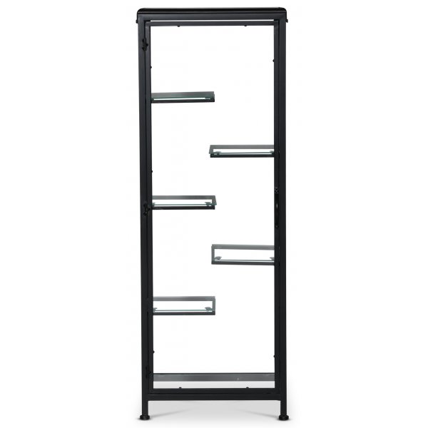 Winchester vitrineskap H127 cm - Svart / Glass