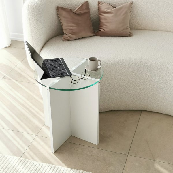 Lily sidebord Ø40/40 cm - Hvit Lily sidebord Ø40/40 cm - Hvit