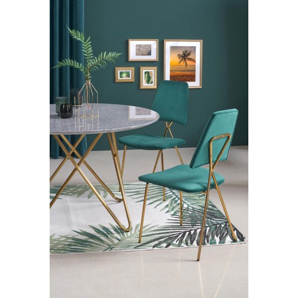 Nocture rundt spisebord 120 cm i diameter - Grå marmorfoliering/gull Nocture rundt spisebord 120 cm i diameter - Grå marmorfoliering/gull