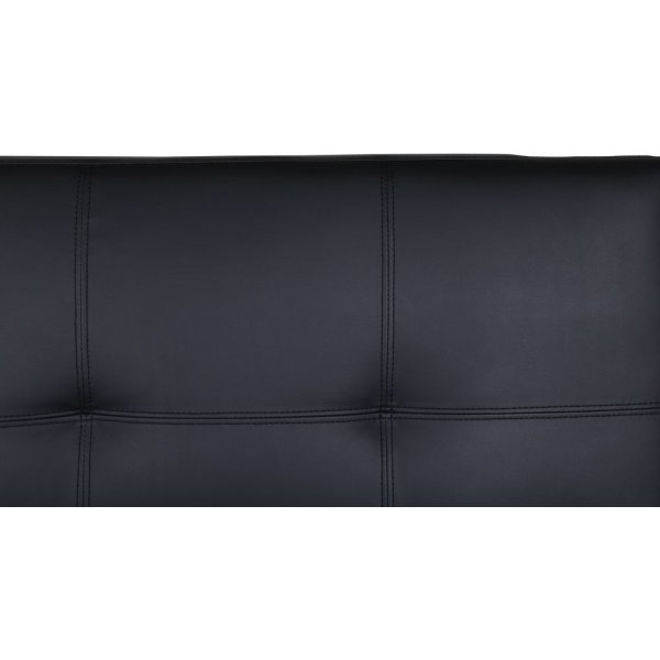Sleep sovesofa - Svart kunstig skinn + Tekstilpleie for m�bler