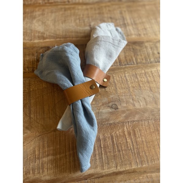 Serviettringskinn med flat spenne