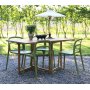 Spisegruppe Salt teak: Slangbord i teak inkludert 4 stk. Nordan stoler