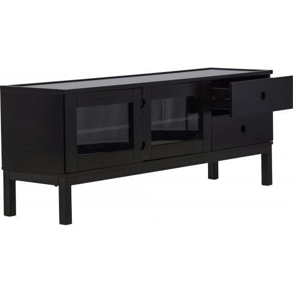 Alcoa mediabenk 150 cm - Sort