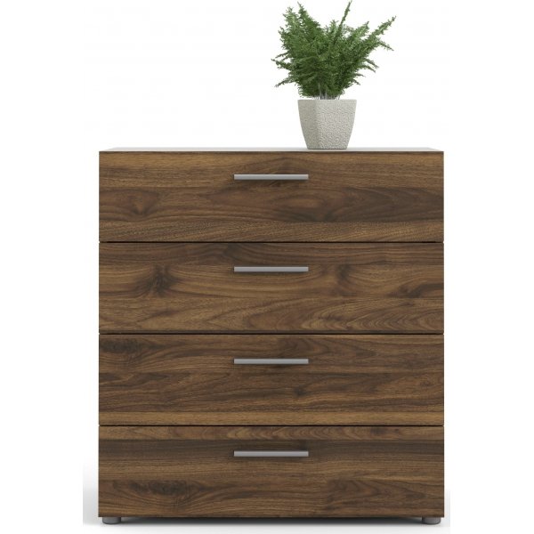 Pepe bred kommode med 4 skuffer - Valn�tt