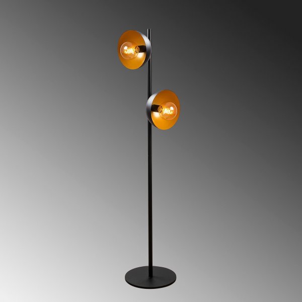 Drammen gulvlampe - Svart/gull Drammen gulvlampe - Svart/gull