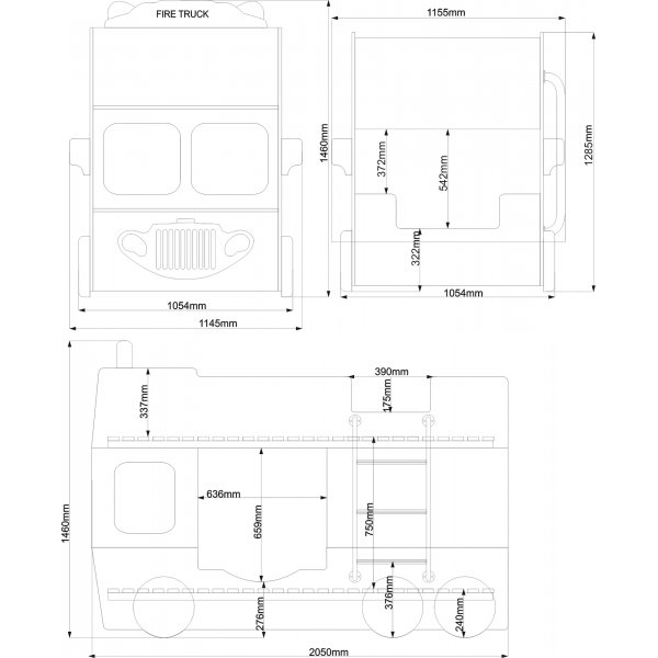 Brandbil Alfons flatseng - 90x190 cm Brandbil Alfons flatseng - 90x190 cm