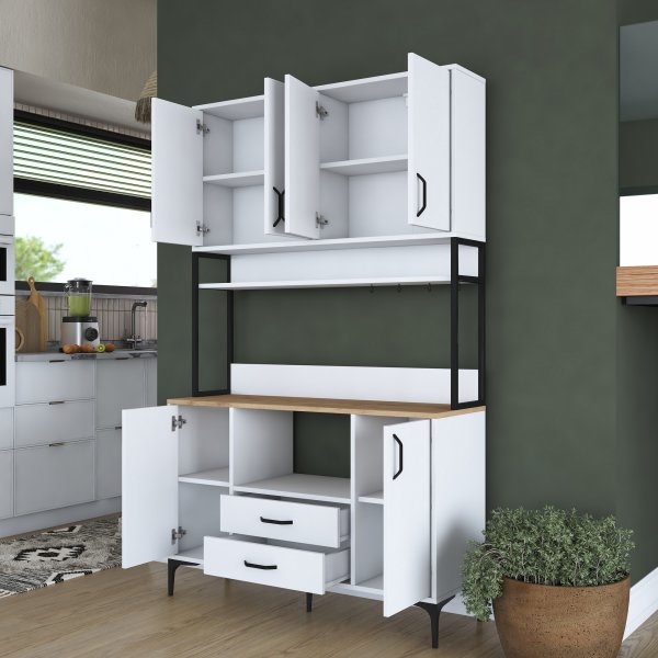 Jeriko kjøkkenskap 169 - Hvit/valnøtt Jeriko kjøkkenskap 169 - Hvit/valnøtt