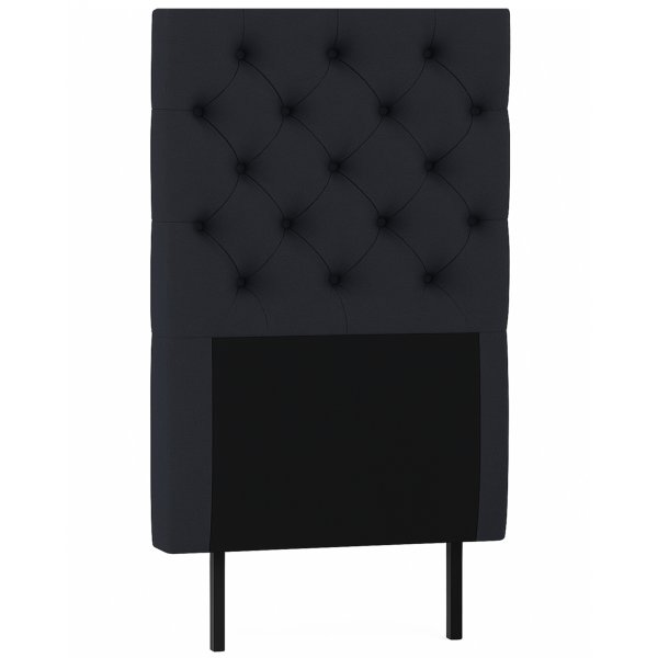 Sengegavl 90 cm bred med knapper - Mrkegr