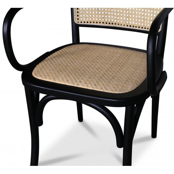 Malmby karmstol av byetre - Svart/rotting + Mbelftter