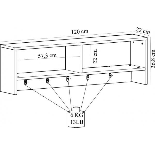 Sarandon kleshenger - Hvit Sarandon kleshenger - Hvit