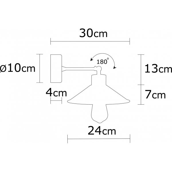 Magnat vegglampe N-620 - Sort/eik Magnat vegglampe N-620 - Sort/eik