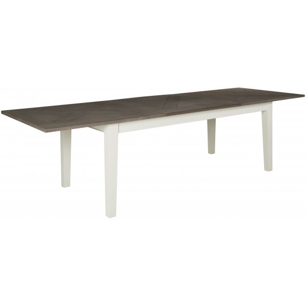 Marstrand spisebord butterfly 200-290 cm - Lysegr / Rykbeiset lakkert eikefinr