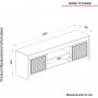 Done mediebenk - Hvit/mrkebrun