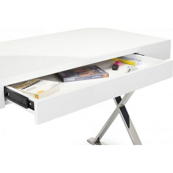 Elliana skrivebord - Hvit/krom Elliana skrivebord - Hvit/krom