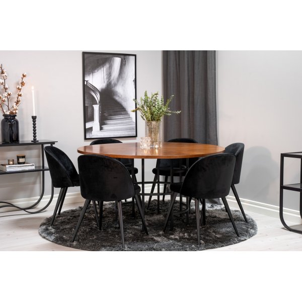 Laholm spisebord, 140 cm - Brun