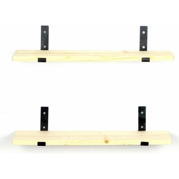 Lamba vegghylle 8 - Svart/eik Lamba vegghylle 8 - Svart/eik