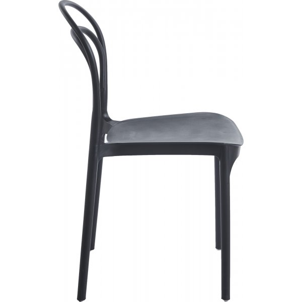 Tone stablebar spisestuestol - Sort plaststol