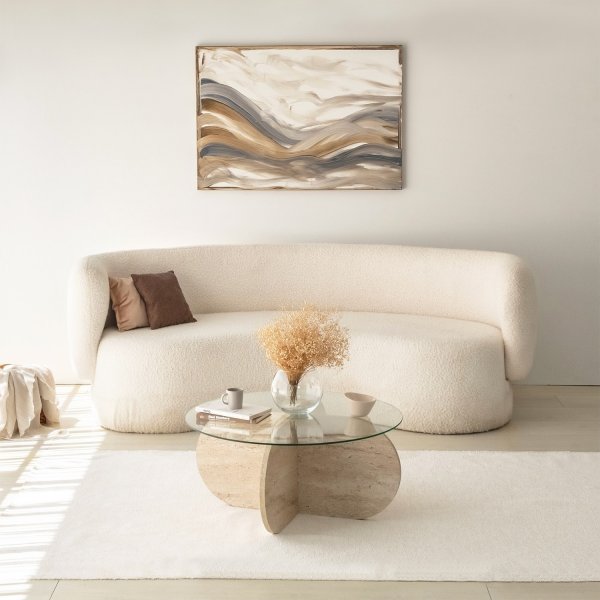 Boble salongbord Ø75 cm - Travertin Boble salongbord Ø75 cm - Travertin