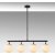 Fasettert taklampe 10425 - Sort/gull/hvit