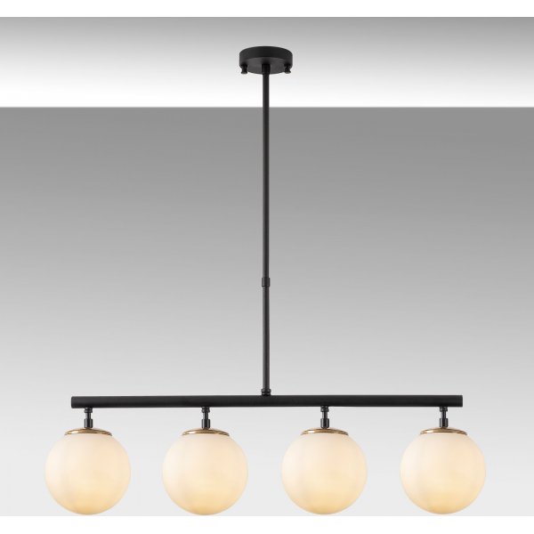 Fasettert taklampe 10425 - Sort/gull/hvit Fasettert taklampe 10425 - Sort/gull/hvit