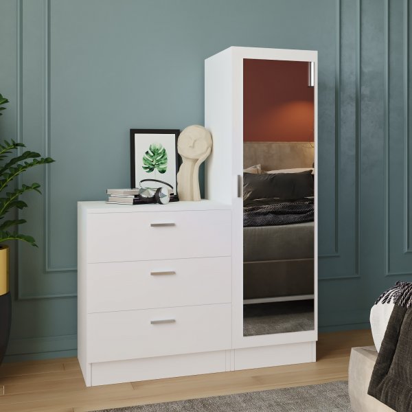 Cecilia skap og kommode - Hvit Cecilia skap og kommode - Hvit