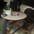 Kundebilde Morris sofabord - Hvit/valnøtt