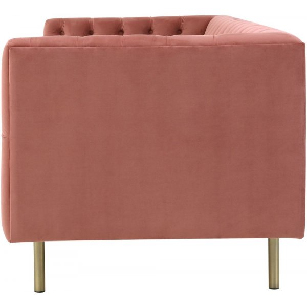 Toto 3-seters sofa - Rosa / Messing