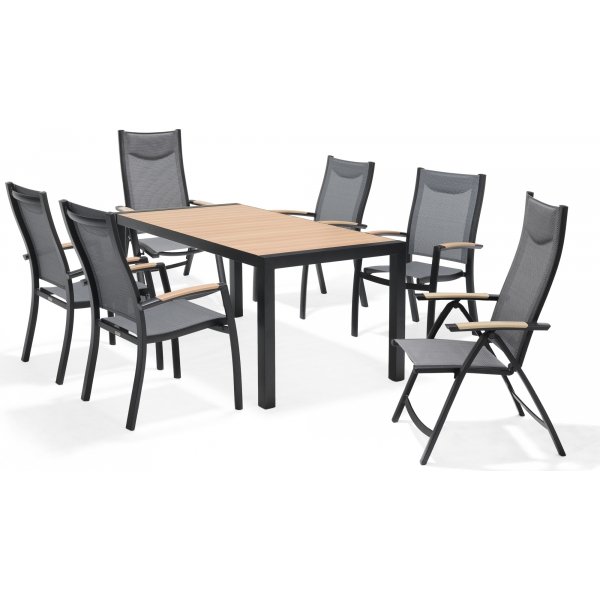 Panama spisegruppe 4 - Sort/teak