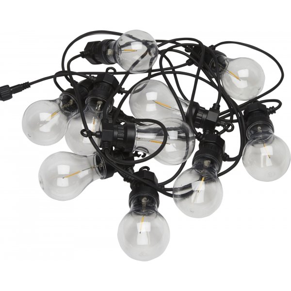 Gldelysstreng for utendrs bruk - 8,7 m - Sort