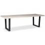 Bretagne spisebord 240 cm - Whitewash/svart