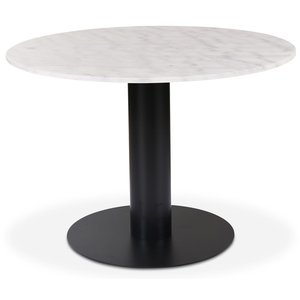Next 105 rundt spisebord - Svart / marmor (Hvit)