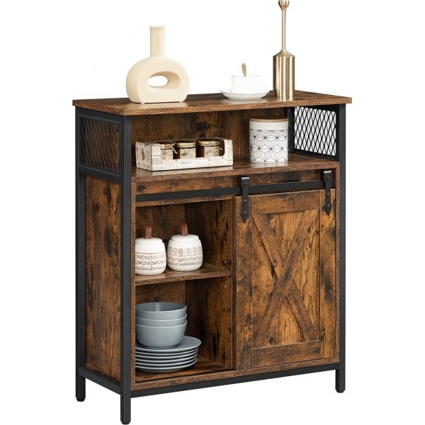 Zeke skap med oppbevaringsrom - Brun/svart