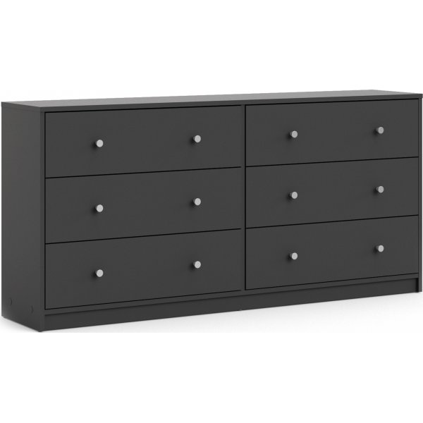 Mai kommode med 6 skuffer - Grå + Tekstilpleie for møbler Mai kommode med 6 skuffer - Grå + Tekstilpleie for møbler