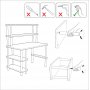 Mars skrivebord 120x70 cm - Sort/furu