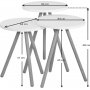 Trippel batch bord 34 cm - Cappuccino