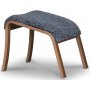 Lammet / Fushion fotskammel i saueskinn scandinavian grey - Brunbeiset eik