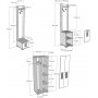 Asimo kleshenger 130 x 44,6 x 183 cm - Antrasitt/hvit