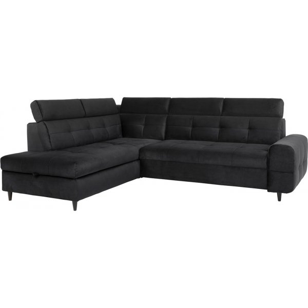 Matras hjørnesovesofa med åpen ende venstre - Sort Matras hjørnesovesofa med åpen ende venstre - Sort