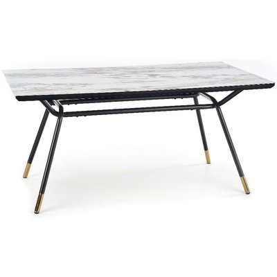 Rorie spisebord - Hvit marmor/svart