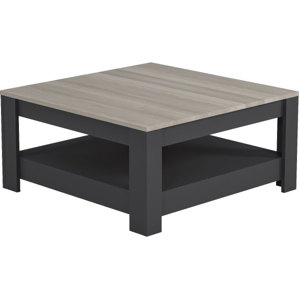 Grado salongbord 89 x 89 cm - Mrk gr/eik