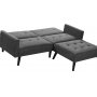 Eddy sovesofa - Mrk gr/svart