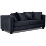 Temple Double Deco 3-seters sofa - Svart / slv nagler
