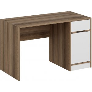 Elina skrivebord 124 x 60 cm - Hvit/brun Elina skrivebord 124 x 60 cm - Hvit/brun
