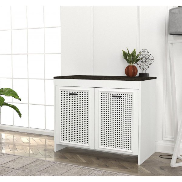 Done skap - Hvit/mørkebrun Done skap - Hvit/mørkebrun