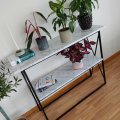 Kundebilde Hvit marmorplate - 110x35x81,5 cm