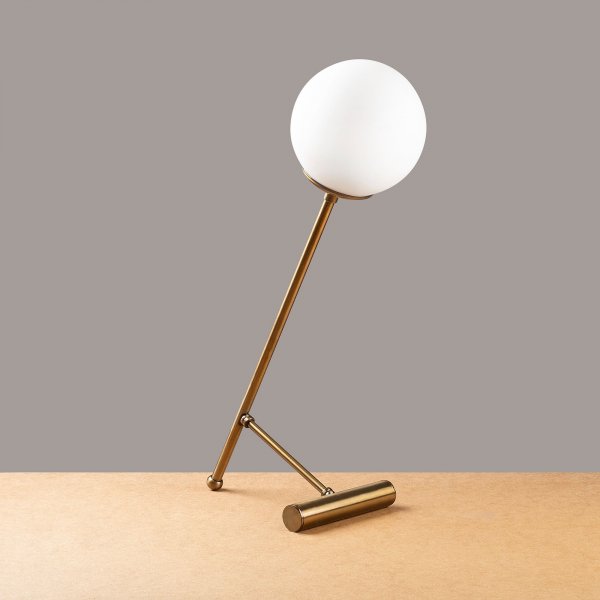 Golf bordlampe, Opal - Vintage Golf bordlampe, Opal - Vintage