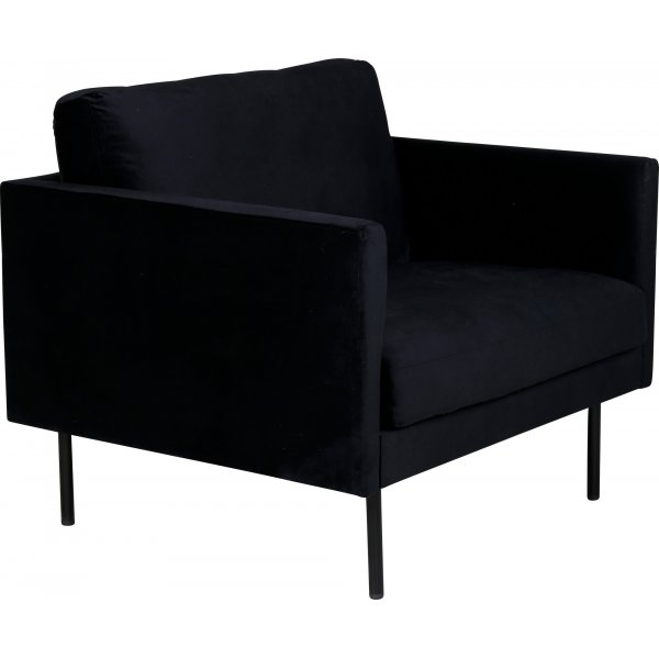 Eden lenestol - Svart flyel