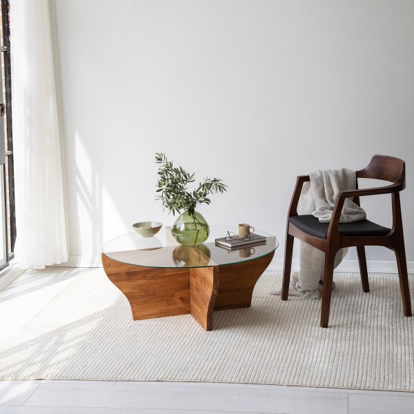 Amphora salongbord 92 cm - Kastanje