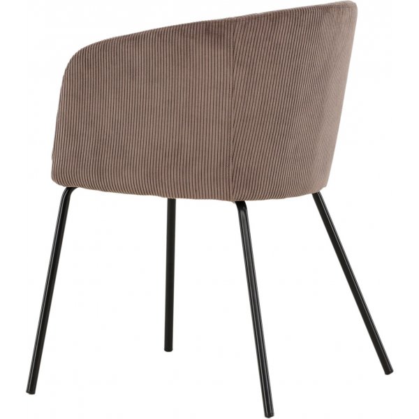 Berit spisestol - Brun kordflyel